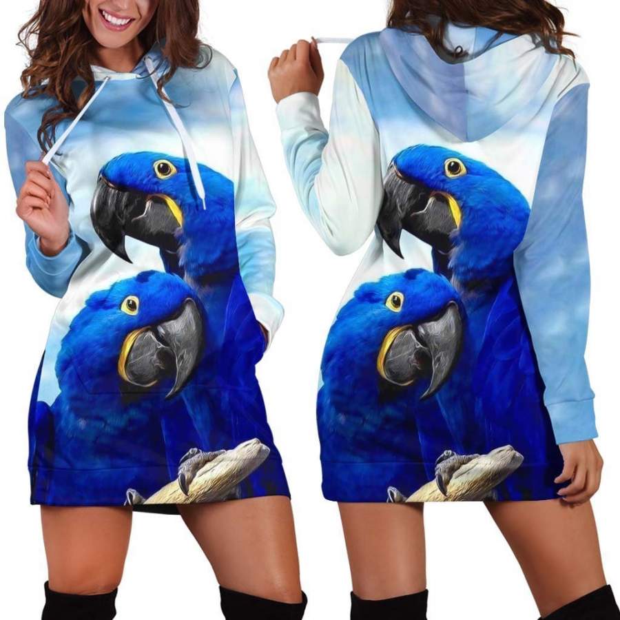 3D Printed Parrot Tops PHL13800 Hoodie dress