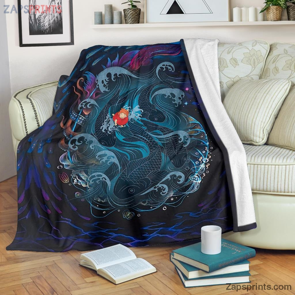 Sea Creatures Ponyo Blanket