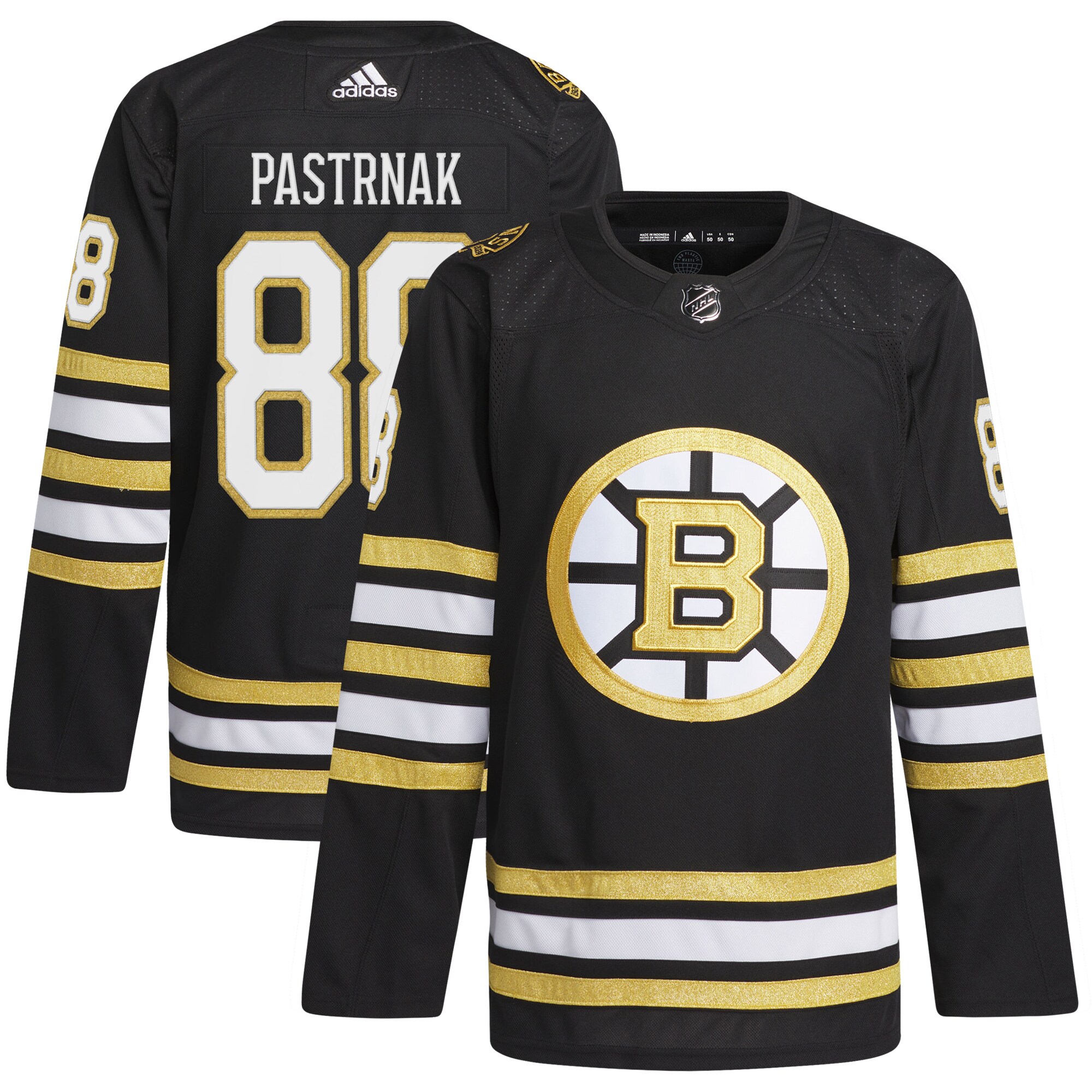 Men's Boston Bruins David Pastrnak adidas Black Primegreen Authentic Pro Player Jersey