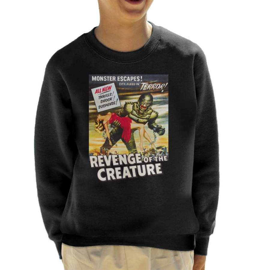 Revenge Of The Creature Movie Poster Kid’s Sweatshirt