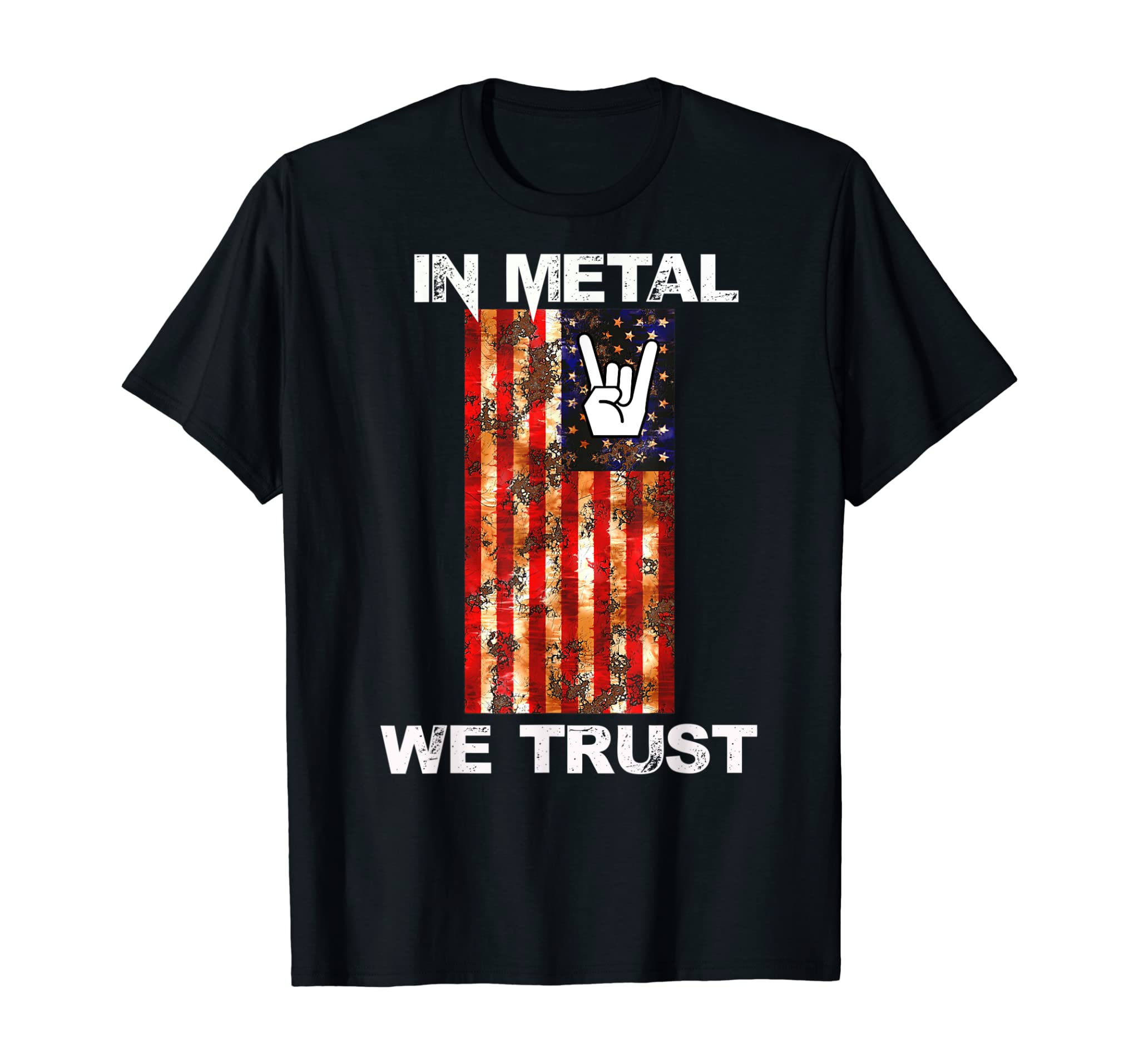 Metalhead clothing – In Metal We Trust – Proud Americans T-Shirt