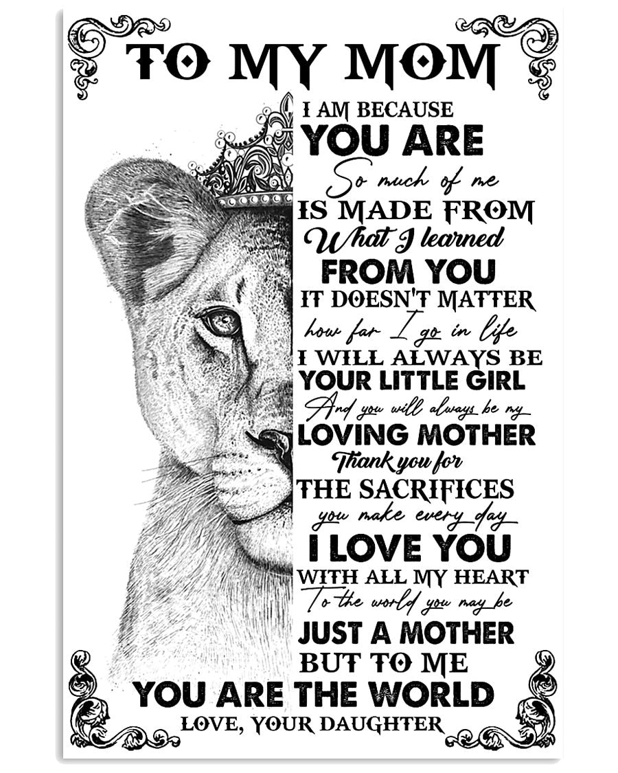 To My Mom Lion Thank You – Mother Poster 0921