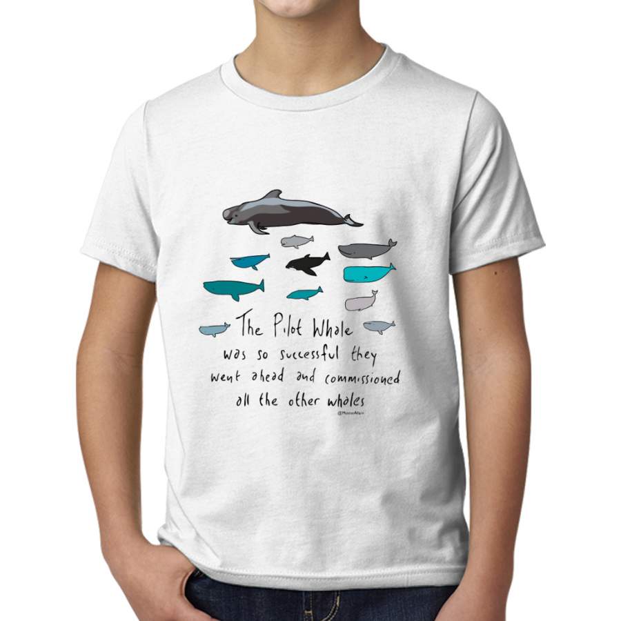 Pilot Whales Cartoon Young T-Shirt