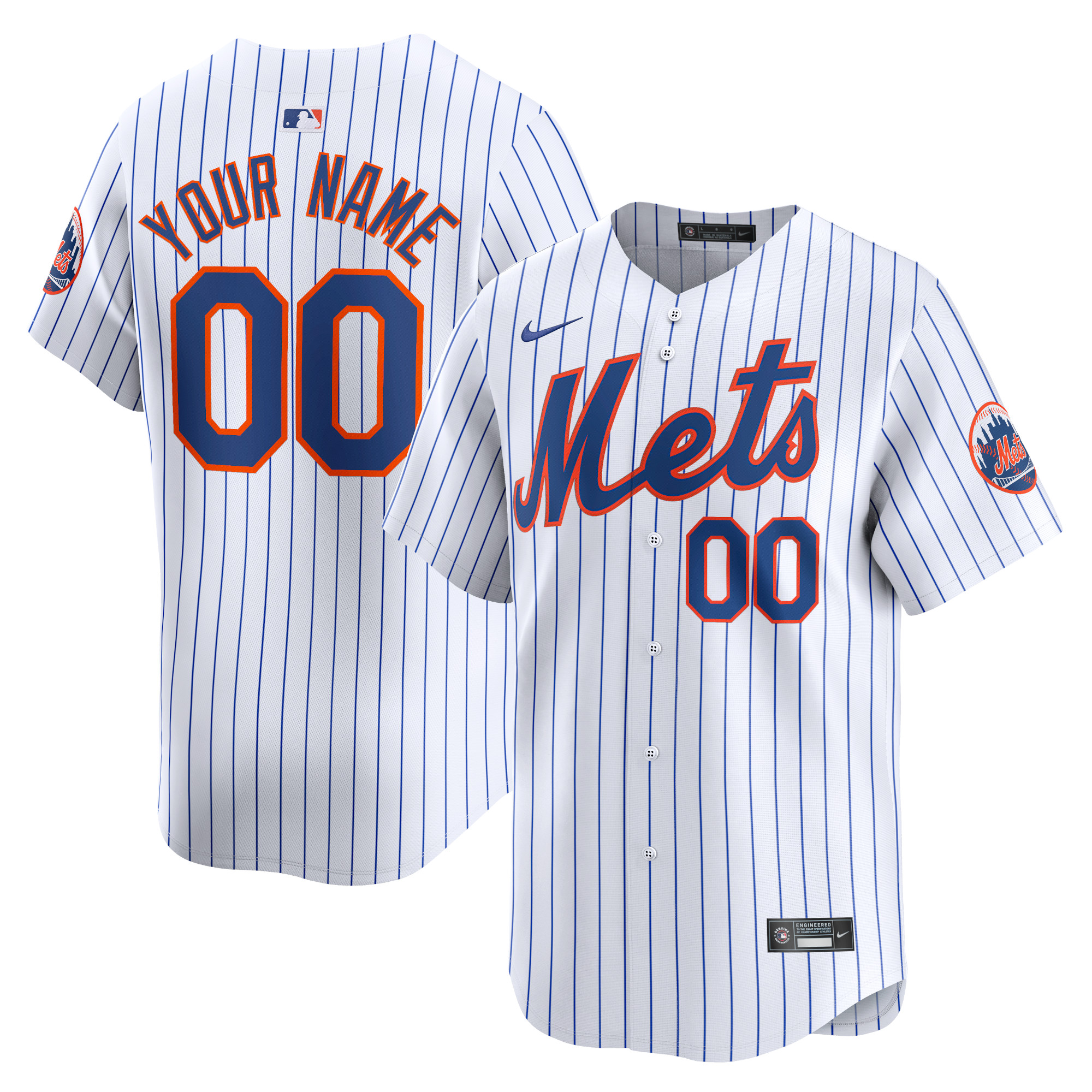 New York Mets Home Limited Custom Jersey – White