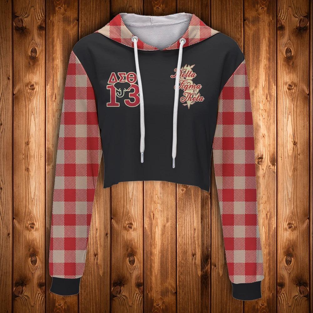 Wonder Print Hoodie – Delta Sigma Theta Women Sorority Crop Hoodie