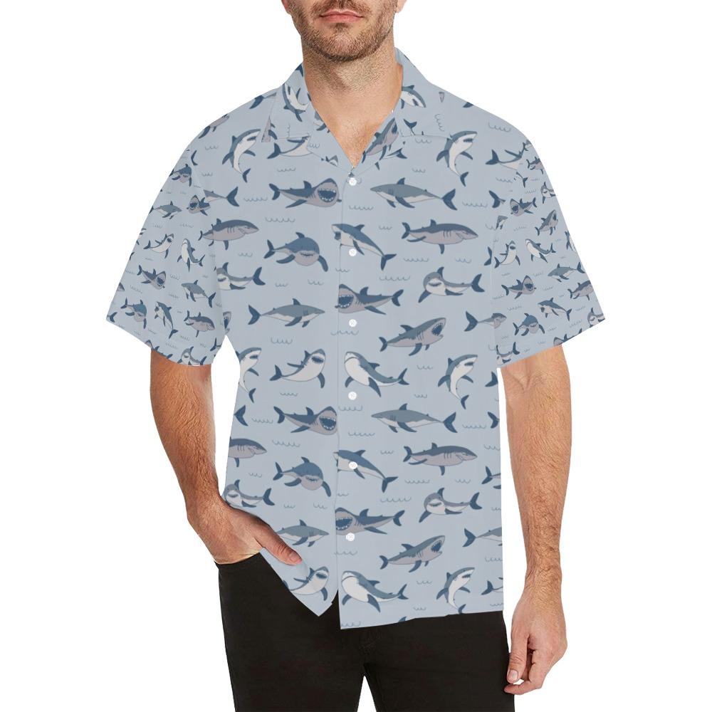 Shark Print Design Lks304 Hawaiian Shirt