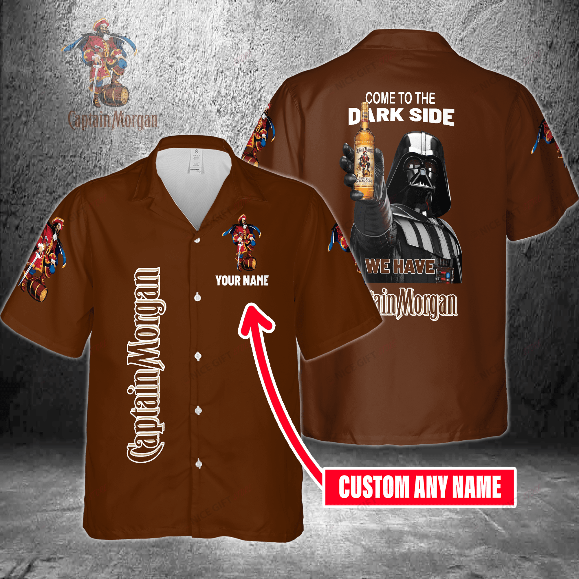 Come To The Dark Side We Have Captain Morgan Custom Name Hawaiian Shirt 3Hs-I4M4