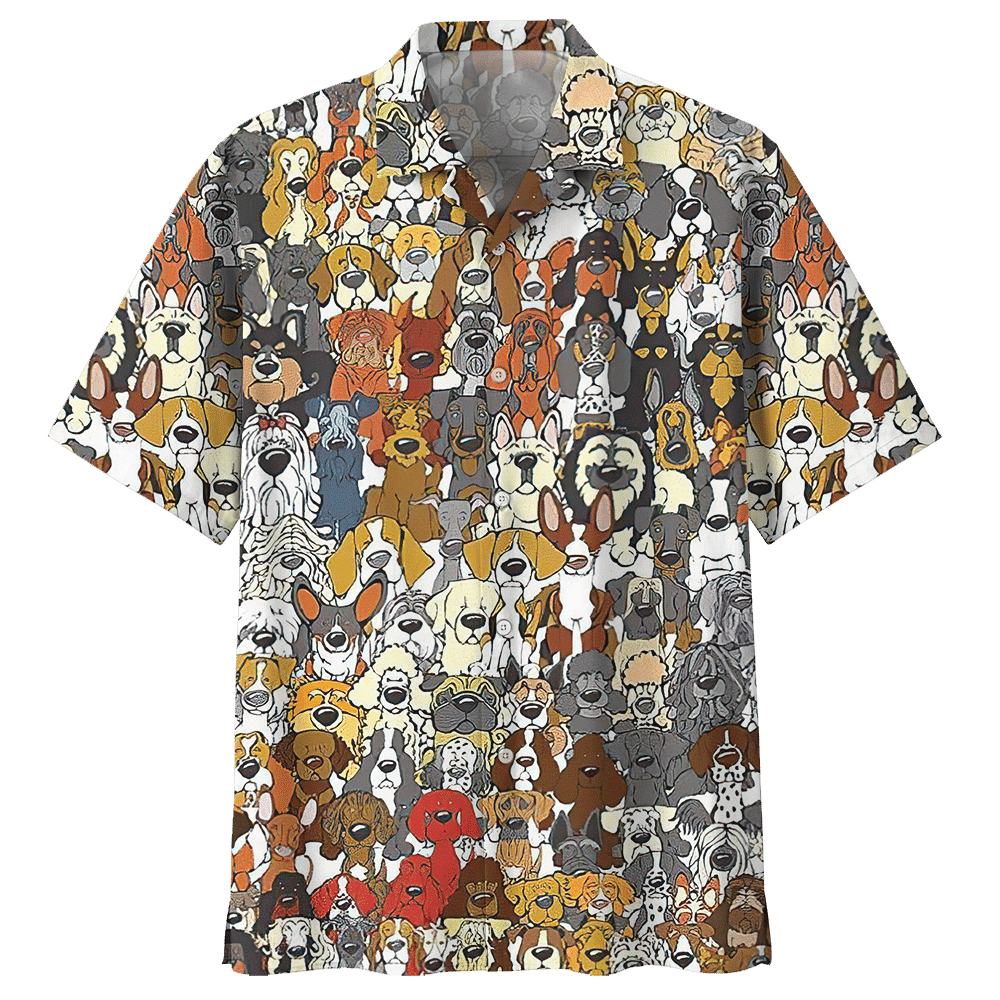 Golden Retriever Colorful Nice Design Unisex Hawaii Shirt For Men And Women Ha30016