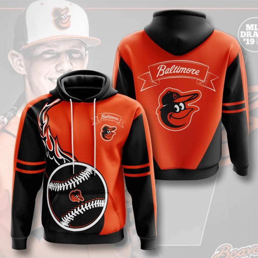 Baltimore Orioles Hoodie 3D Fire Ball – Giftsluv