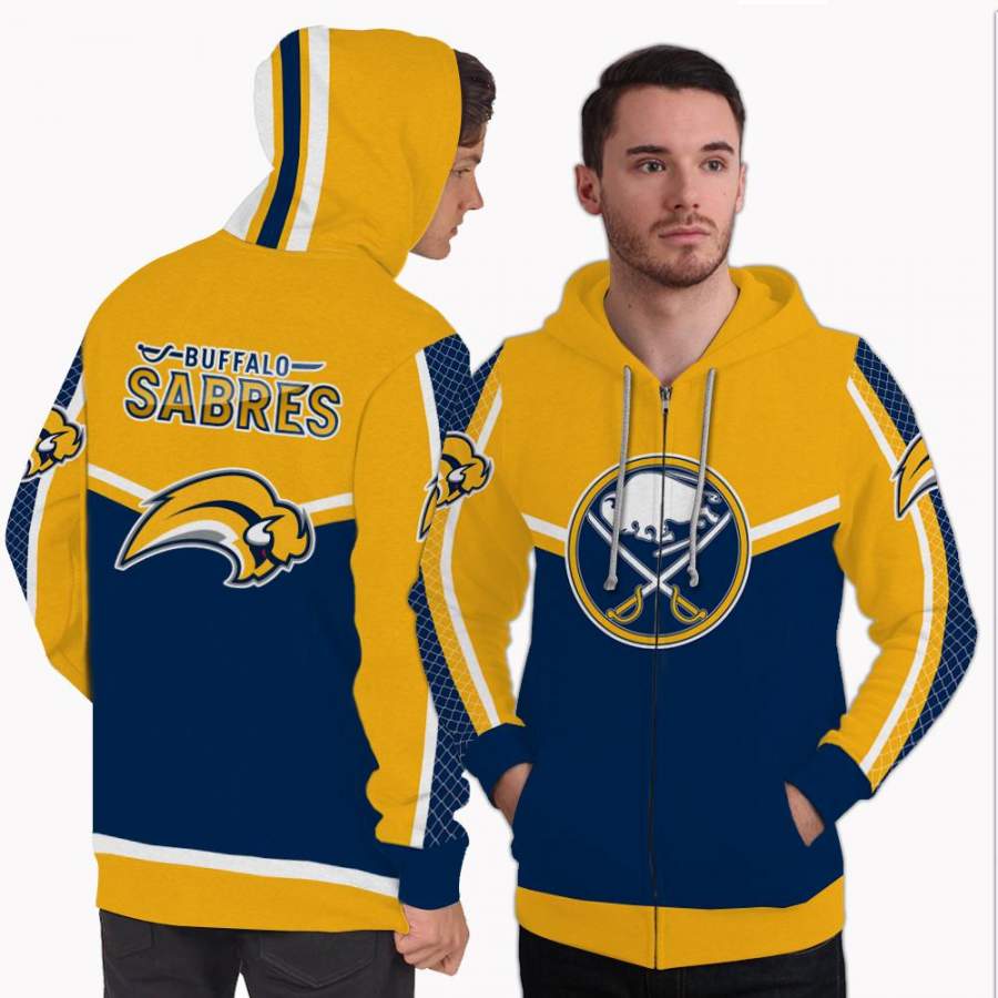 Fashion Gorgeous Fitting Buffalo Sabres Zip Hoodie