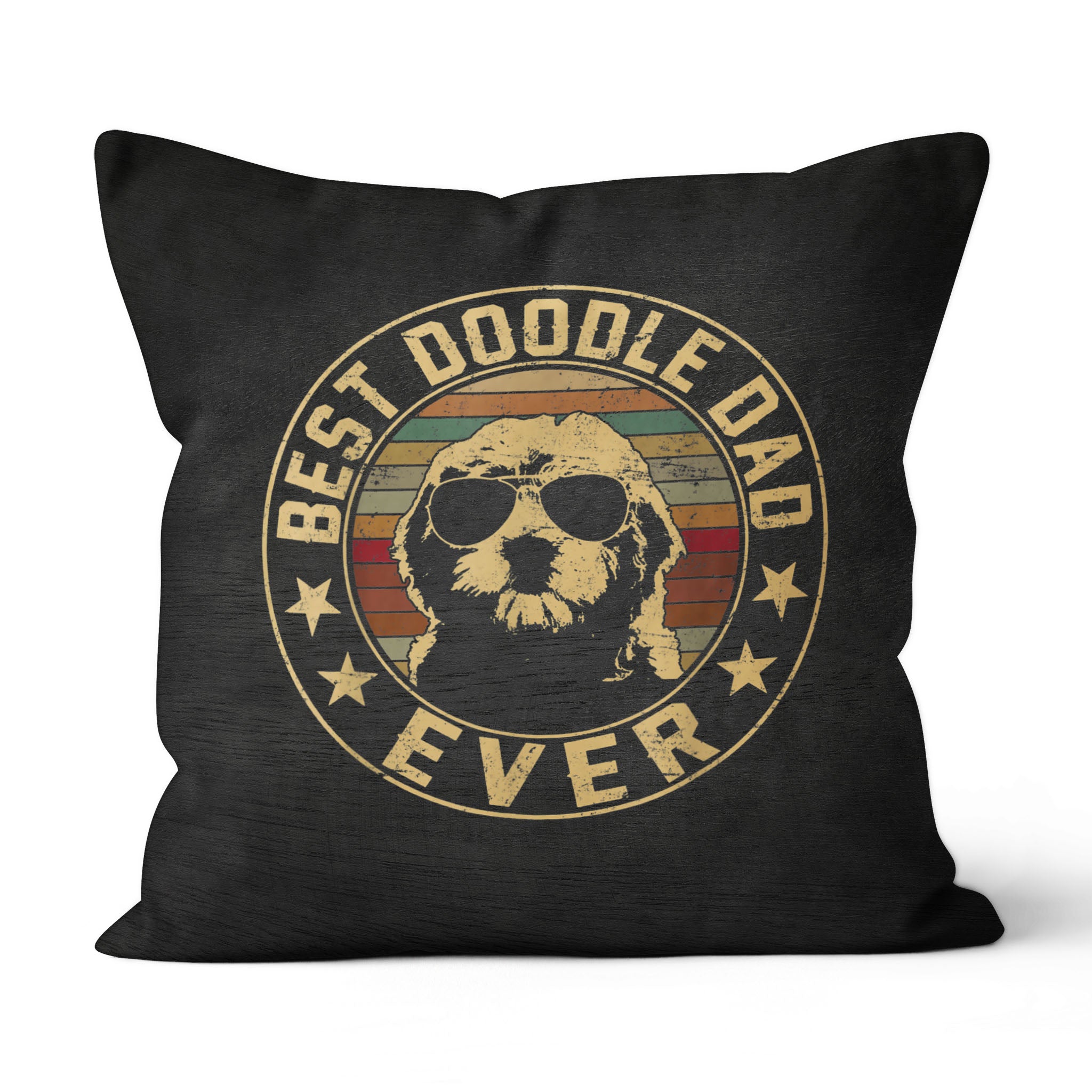 Vintage Goldendoodle Dad   Best Doodle Dad Ever – Suede Pillow