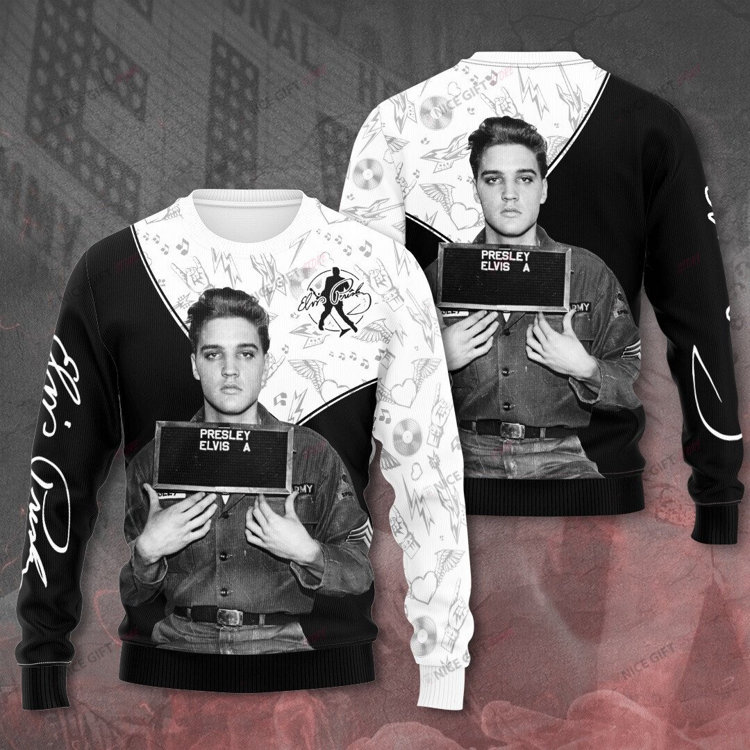 Elvis Presley Crewneck Sweatshirt 3Cs-V4S9