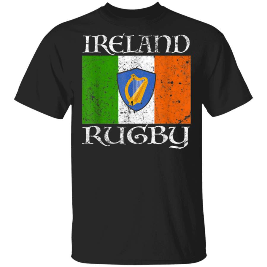 Ireland Rugby Shirt Vintage Irish Flag Rugby Fan Gift Tee