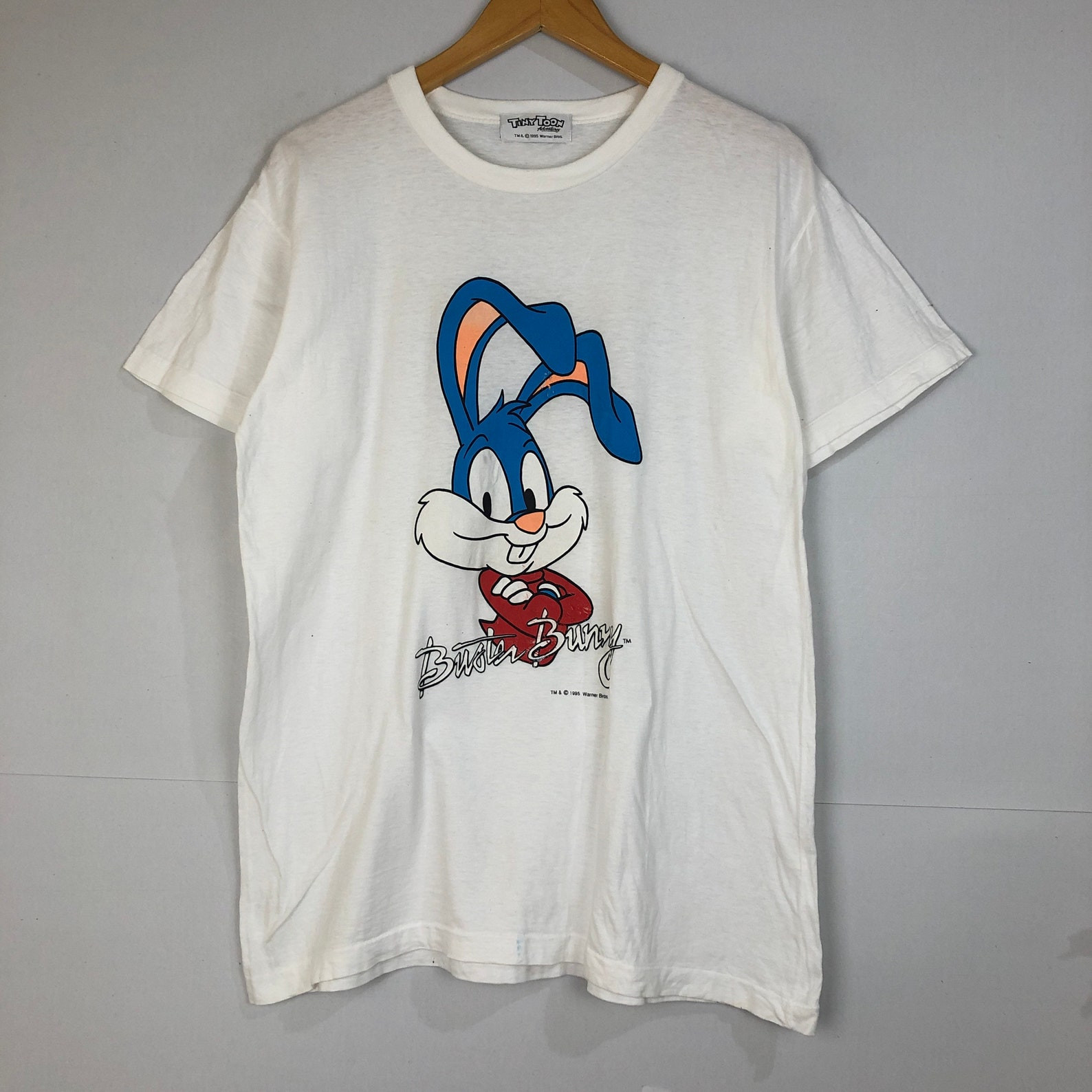 Vintage Tiny Toon Buster Bunny T Shirt Warner Bros