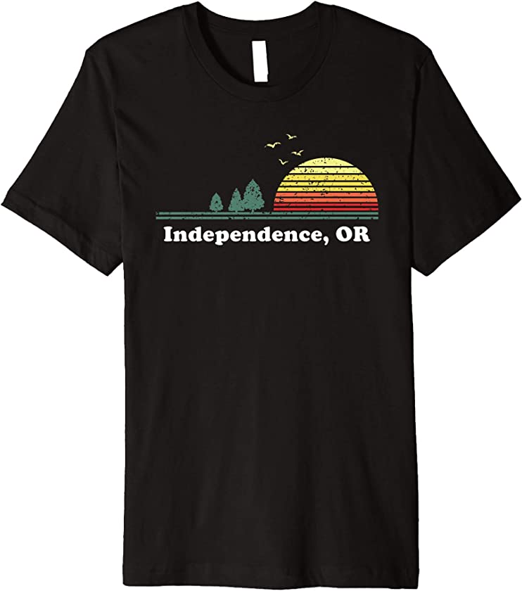 Vintage Independence, Oregon Home Souvenir Print Premium T-Shirt