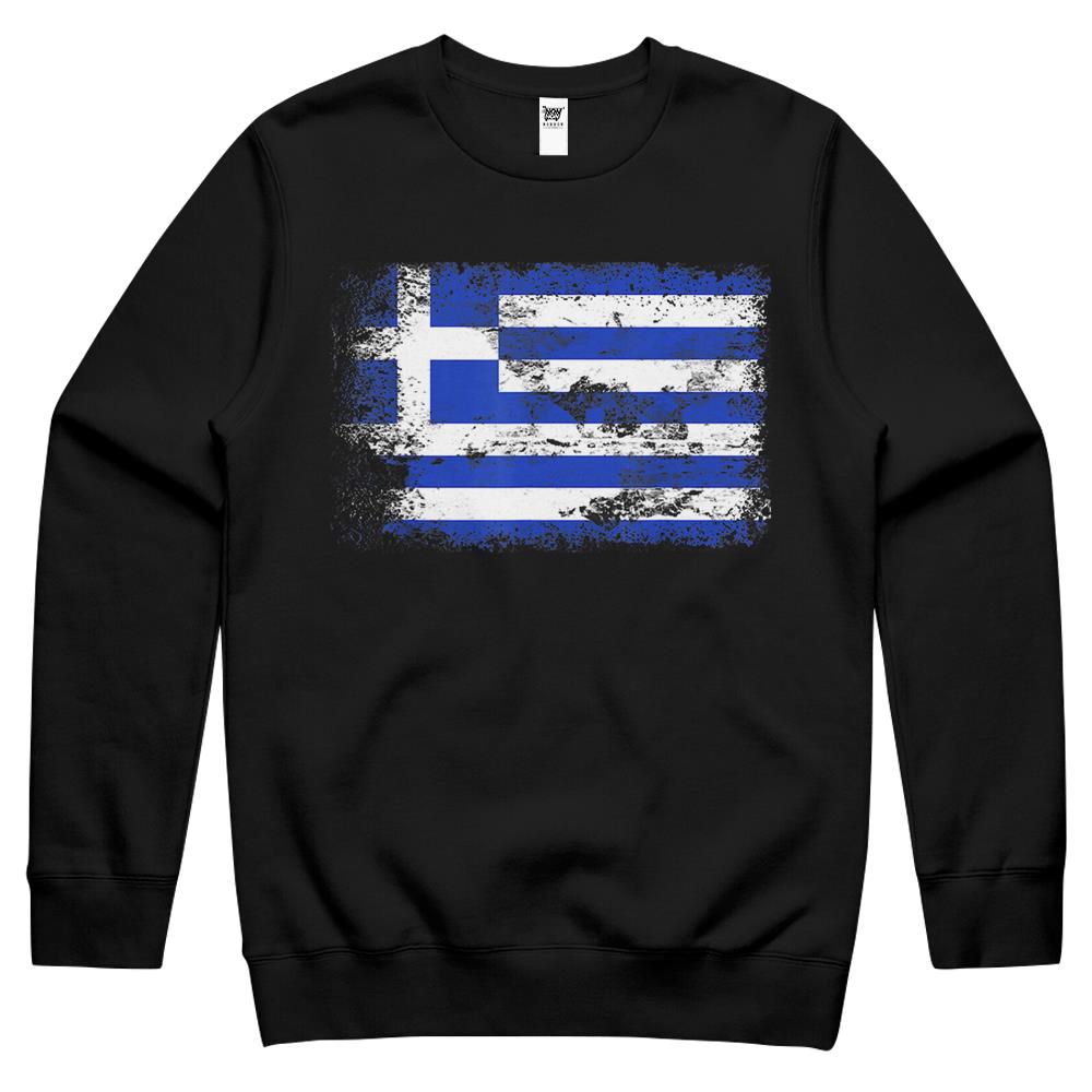 Greek Flag Hellenic Hellenes Tee1 Crewneck Sweatshirt