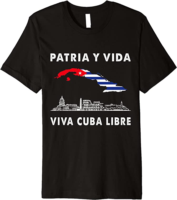 VIVA CUBA LIBRE Shirt Patria Y Vida vintage cuban revolution Premium T-Shirt