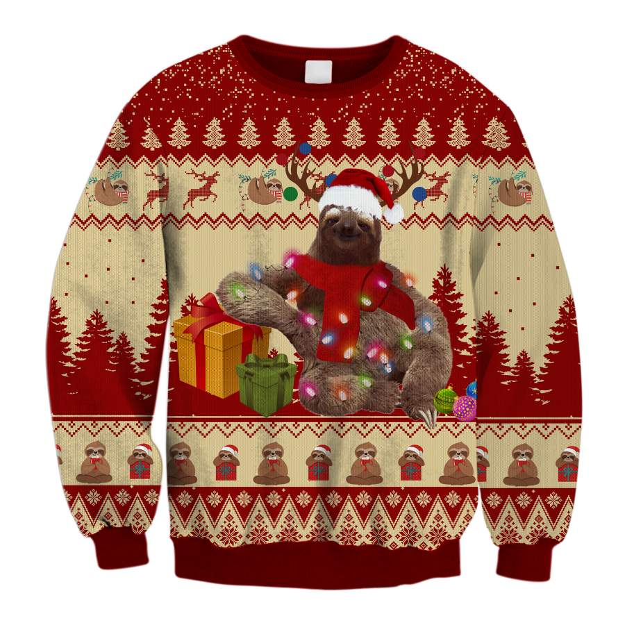 Sloth And Gifts Ugly Christmas Sweater Sweatshirt