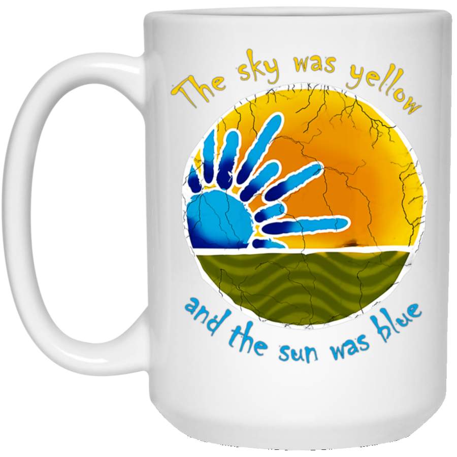 Sky Was Yellow Sun Was Blue – Scarlet Begonias Inspired Cotton (light) White Big Mug