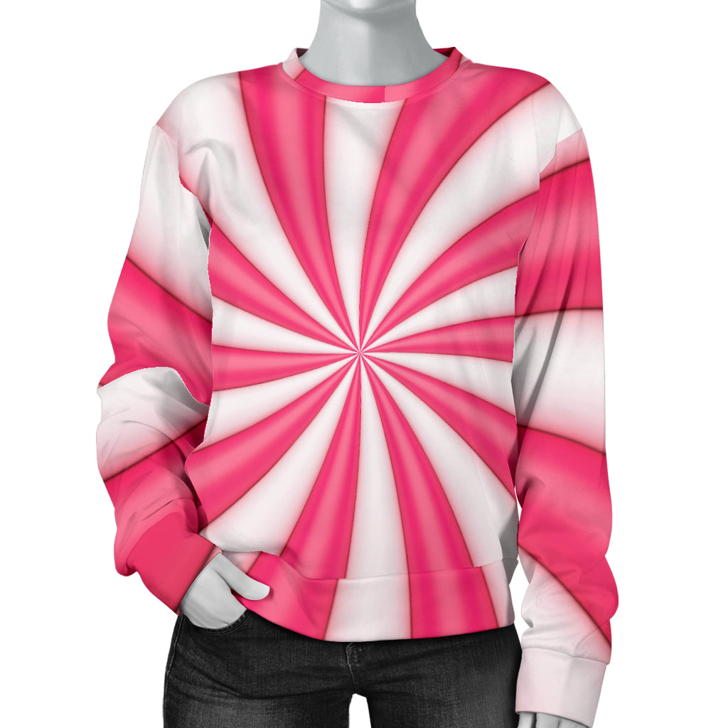 Vortex Twist Swirl Candy Print Women Long Sleeve Sweatshirt