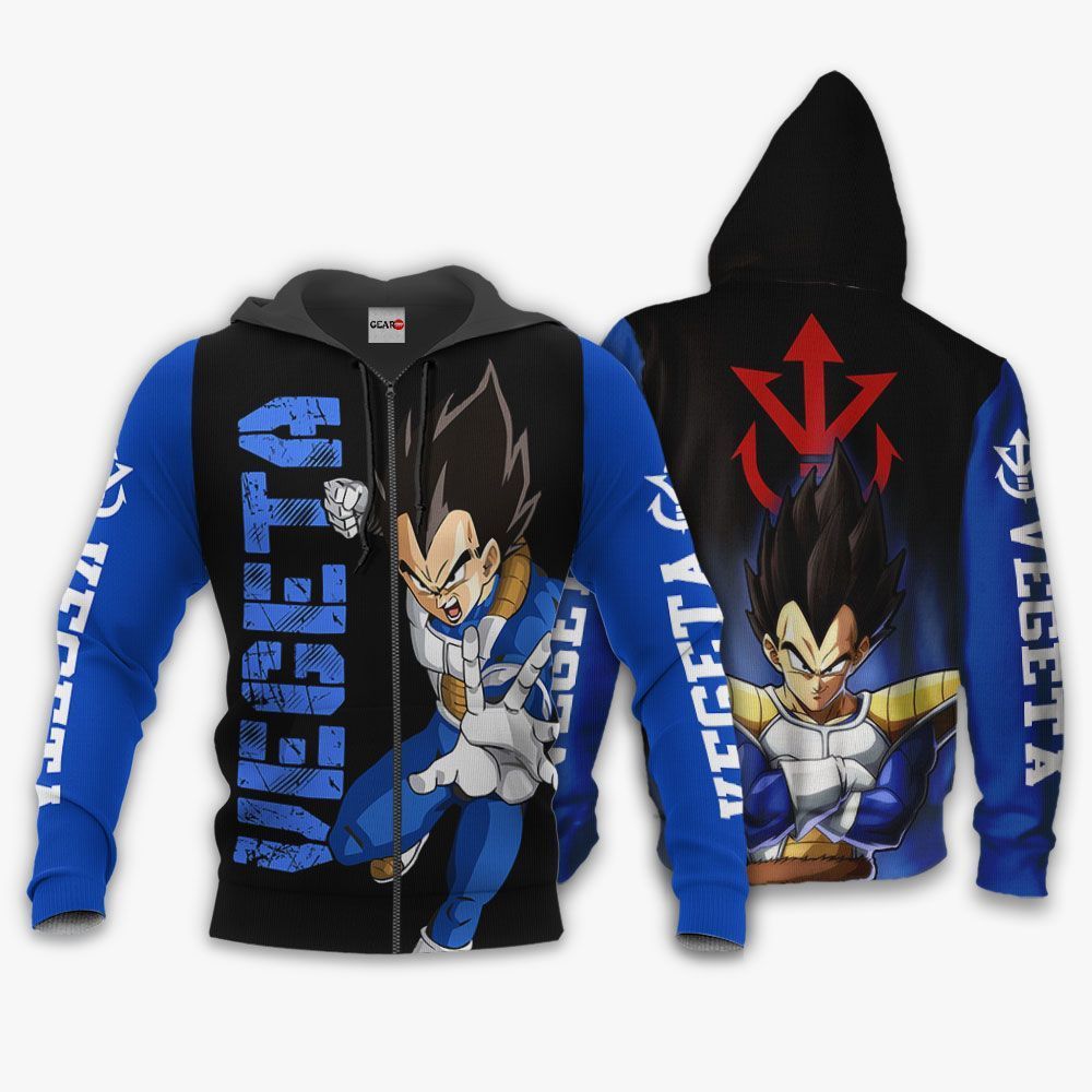 Vegeta Hoodie Costume Dragon Ball Anime Zip Jacket