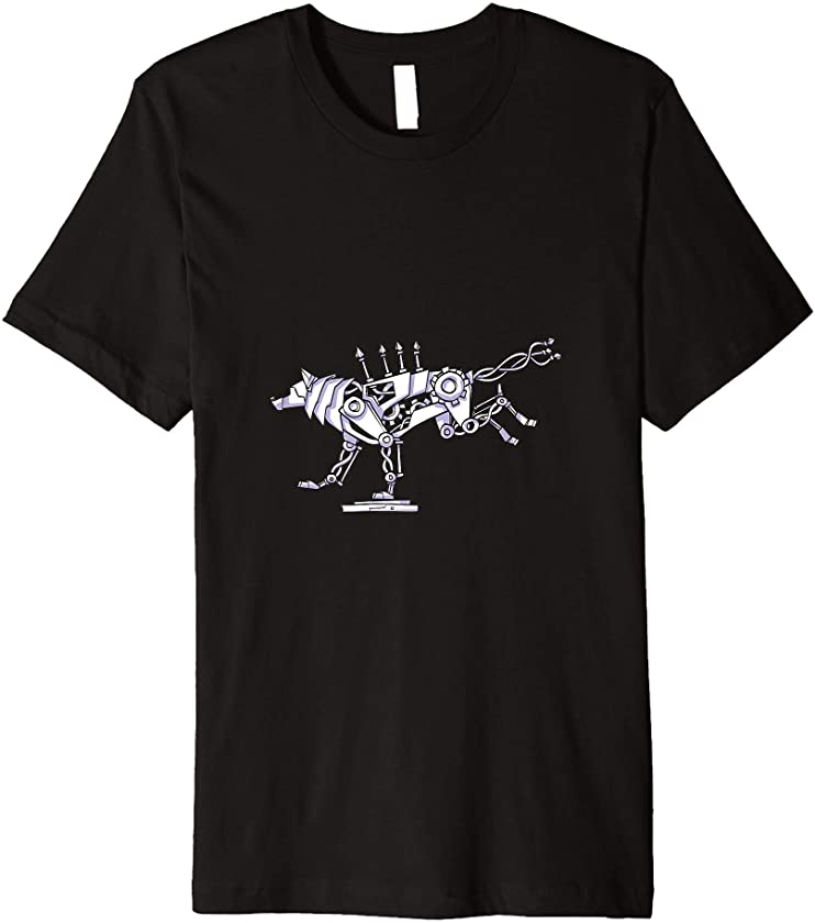 Steampunk Dog Animal Lover Premium T-Shirt