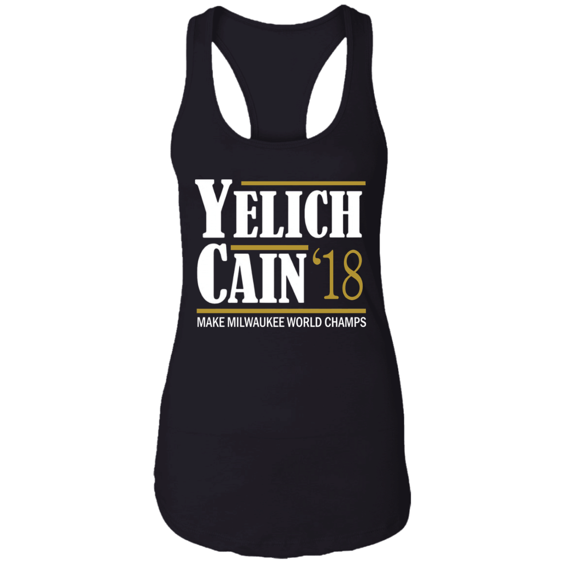 Christian Yelich Shirt Lorenzo Cain Milwaukee Brewers Baseball Nl1533 Ladies Ideal Racerback Tank