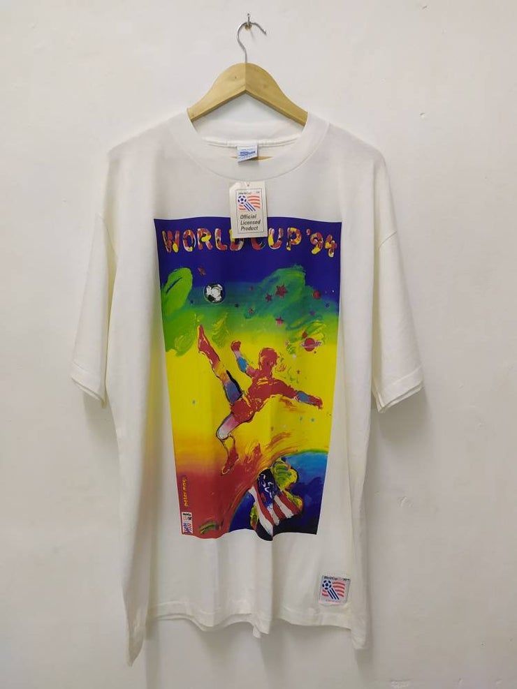 Vintage 1994 Soccer U S A World Cup Peter Max Shirt