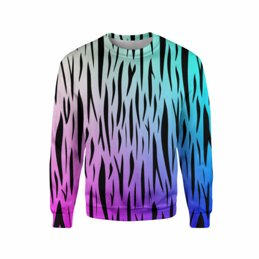 Tiger Stripes Blue Pink Sweatshirt