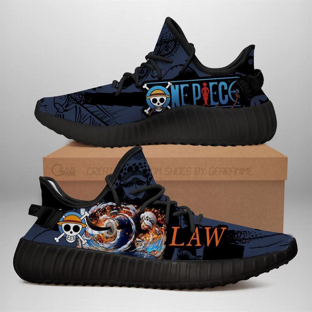 Trafalgar D Water Law Yz One Piece Anime Yeezy Black Shoes Sport Sneakers - Safecheckoutnow Fashion