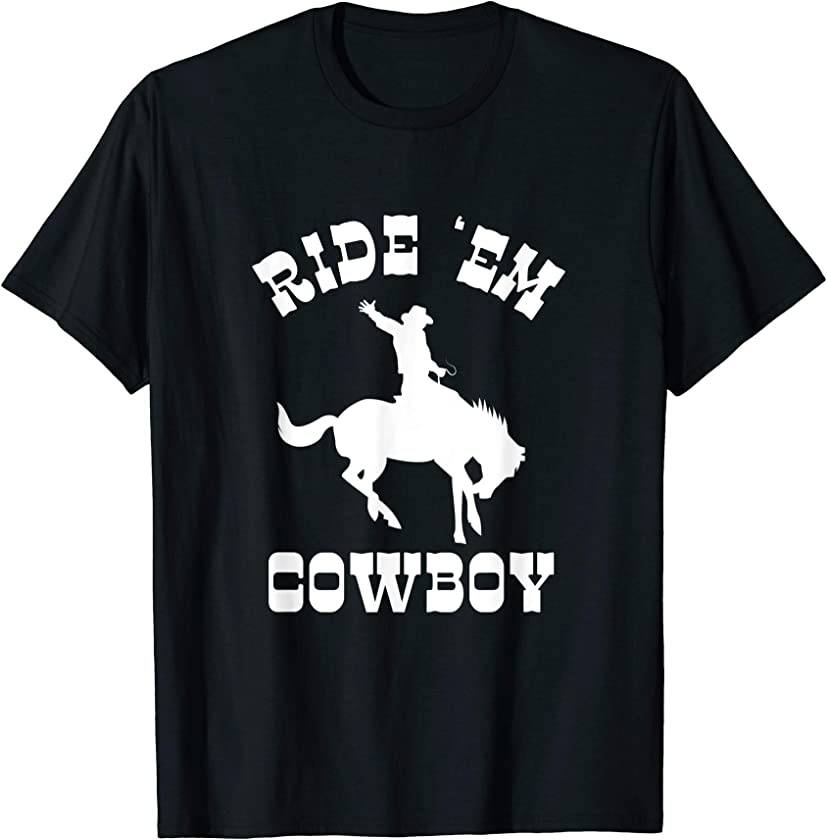 Vintage Western Ride ‘Em Cowboy T shirt