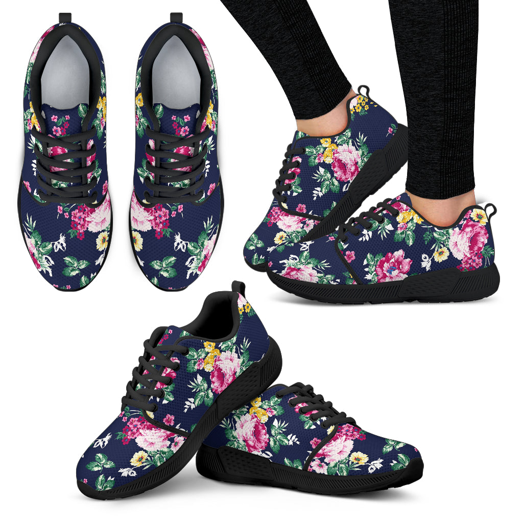 Vintage Blossom Floral Pattern Print Women’S Athletic Shoes