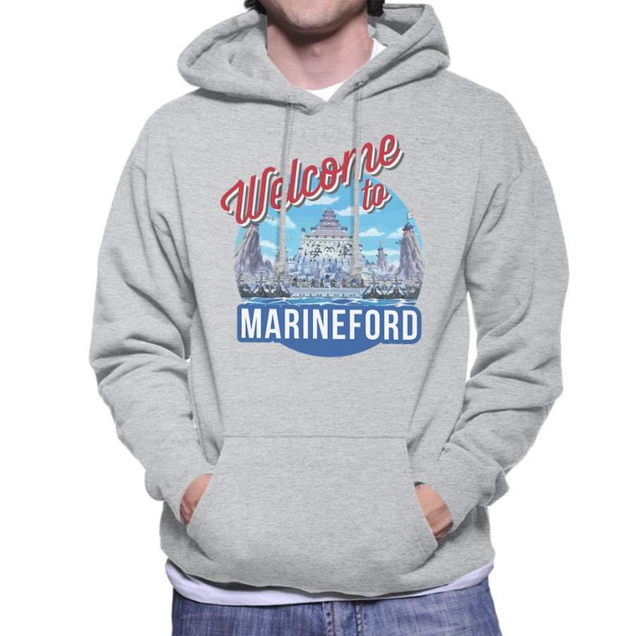 Welcome To Marineford One Piece Men’s Hooded Sweatshirt