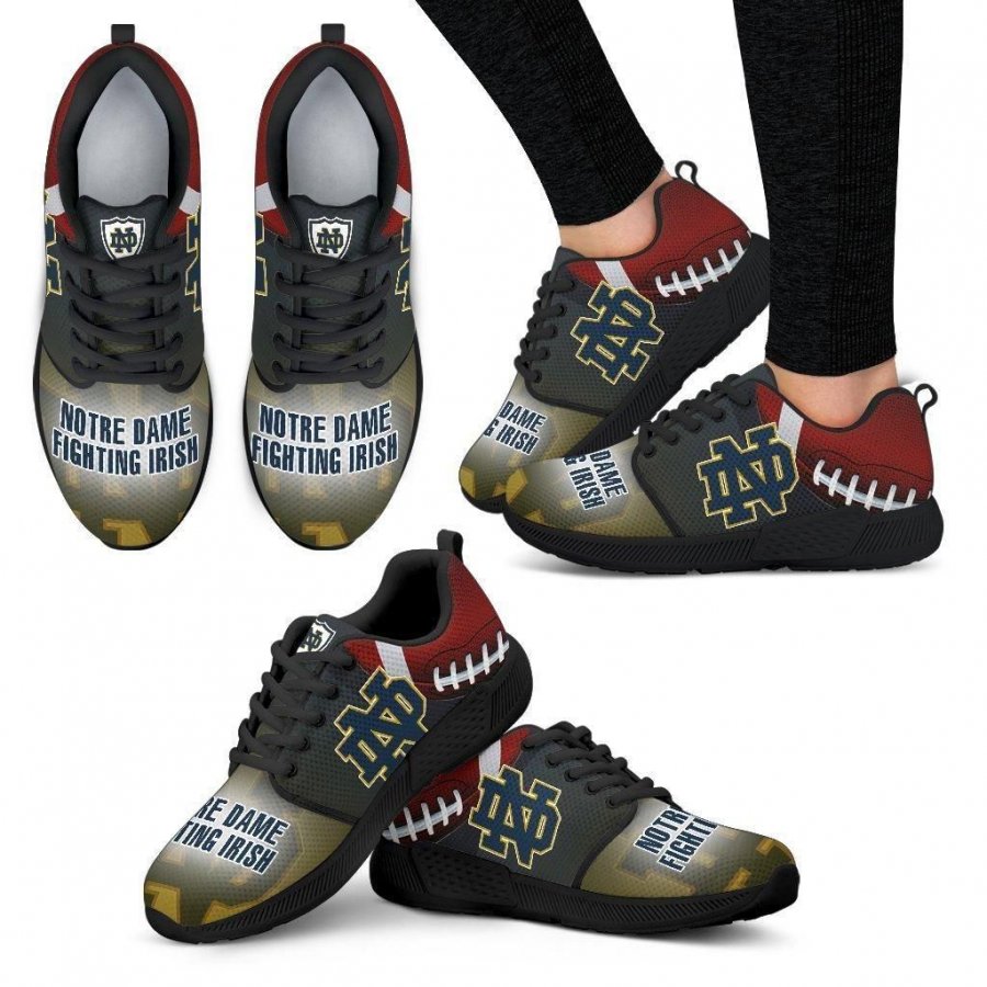 Awesome Notre Dame Fighting Irish Running Sneakers For Football Fan #865