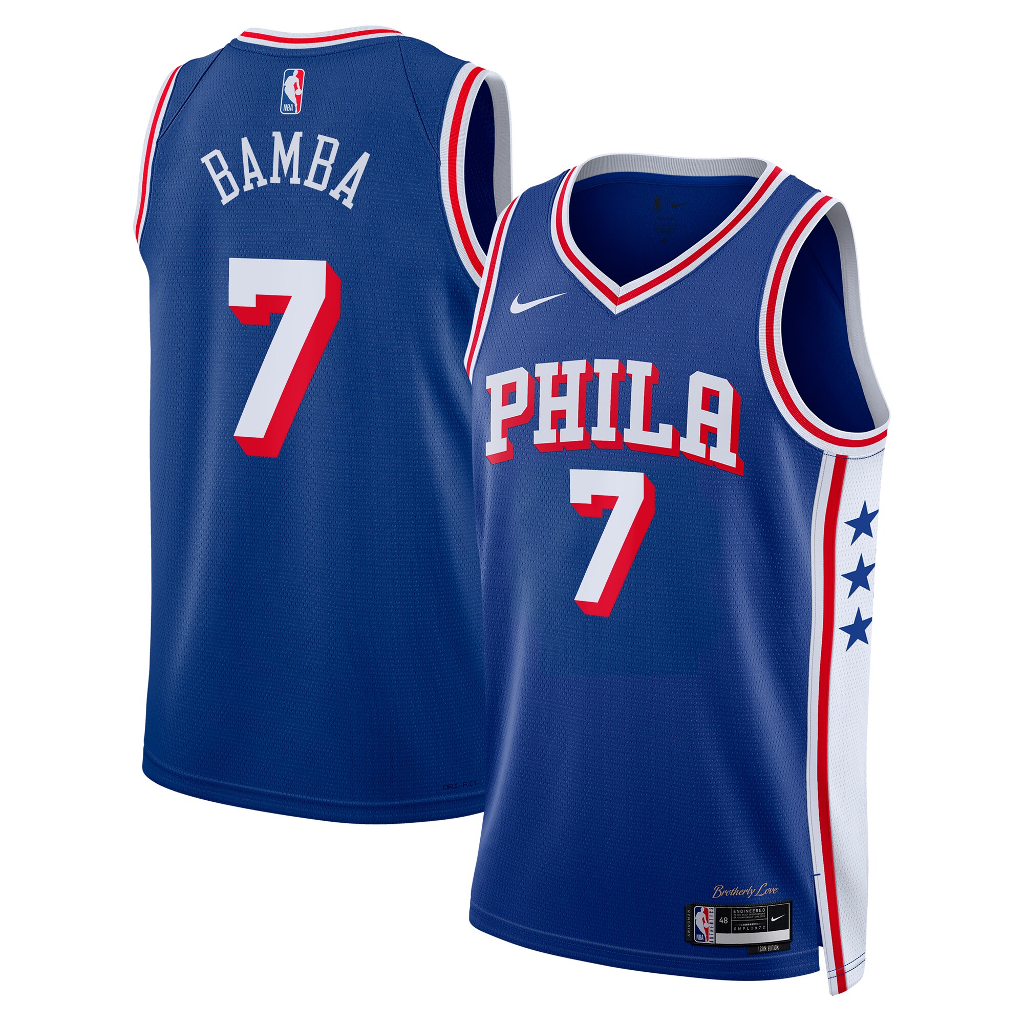 Philadelphia 76ers Icon Edition Swingman Jersey – Navy – Mo Bamba – Unisex