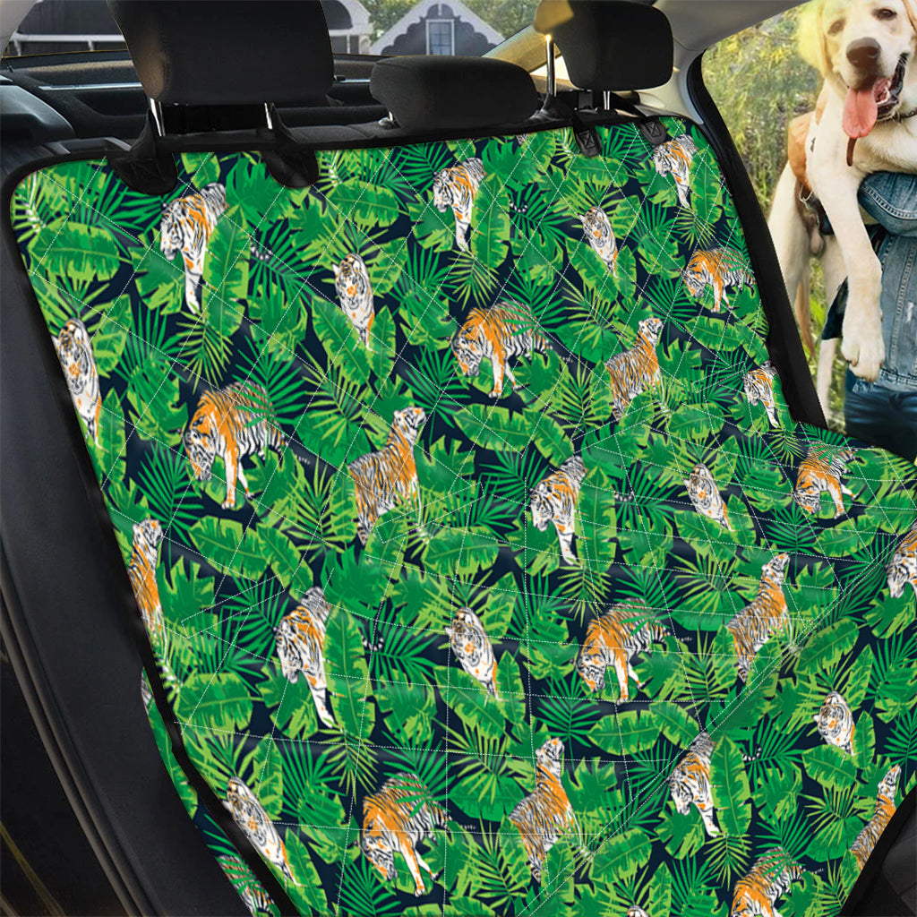 Tropical Tiger Pattern Print Pet Car Back Seat Cover