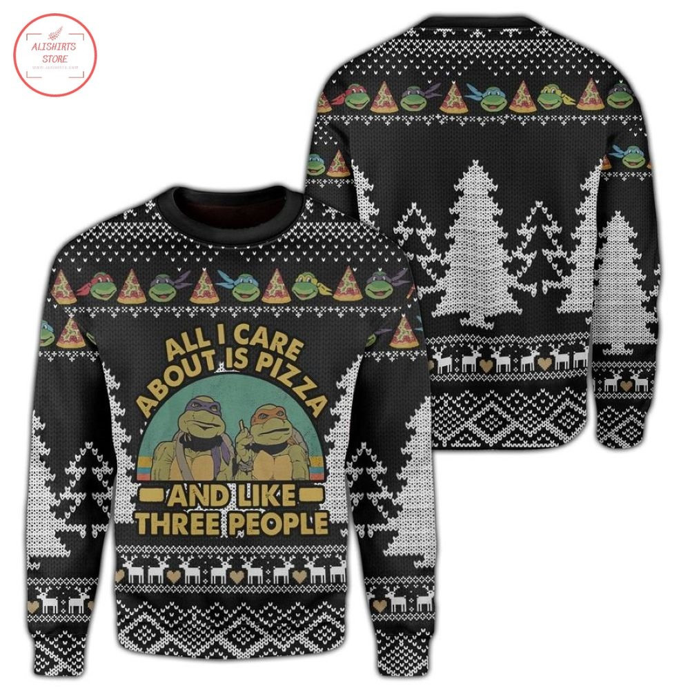 Teenage Mutant Ninja Turtles Pizza Christmas Ugly Sweater