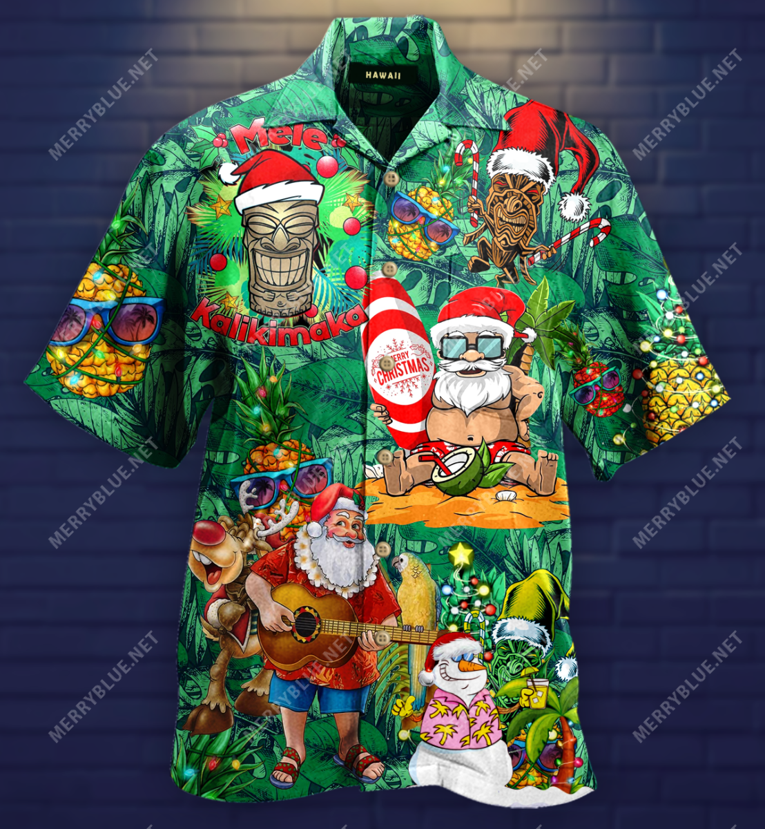 Merry Christmas From Hawaiian Short Sleeve Shirt Ha92486