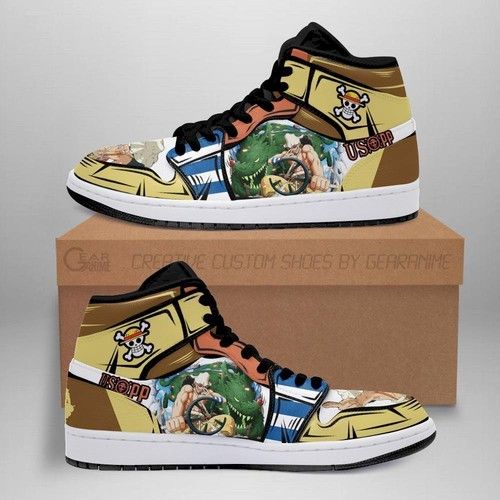 Usopp Jordan Sneakers Straw Hat Priates One Piece Anime Shoes Fan Gift Jordan Sneaker