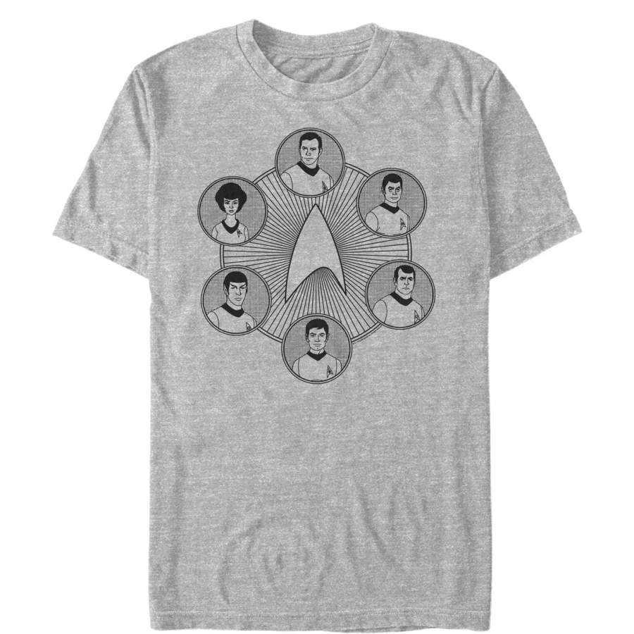 Star Trek Men’s Animated Series Crew Circle  T Shirt