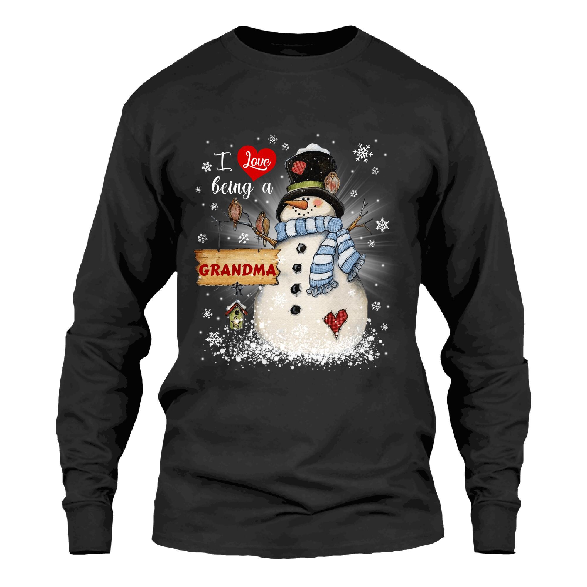 I love being a grandma – t-shirt, long sleeve, personalized gift, gift for grandma, gift for nana, family gift, Christmas gift