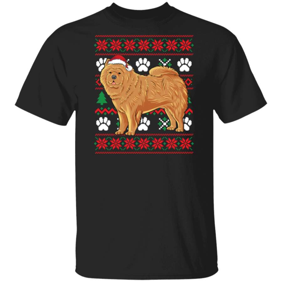 Chow chow Ugly Christmas T Shirt Chow chow Santa Hat Gift Long Sleeve T-Shirt