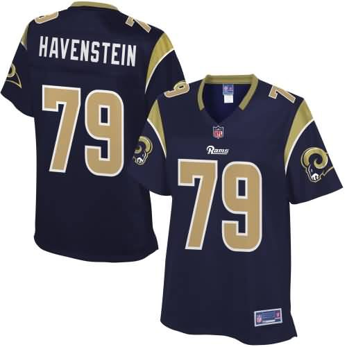 Womens Los Angeles Rams Rob Havenstein NFL Pro Line Navy Team Color Jersey