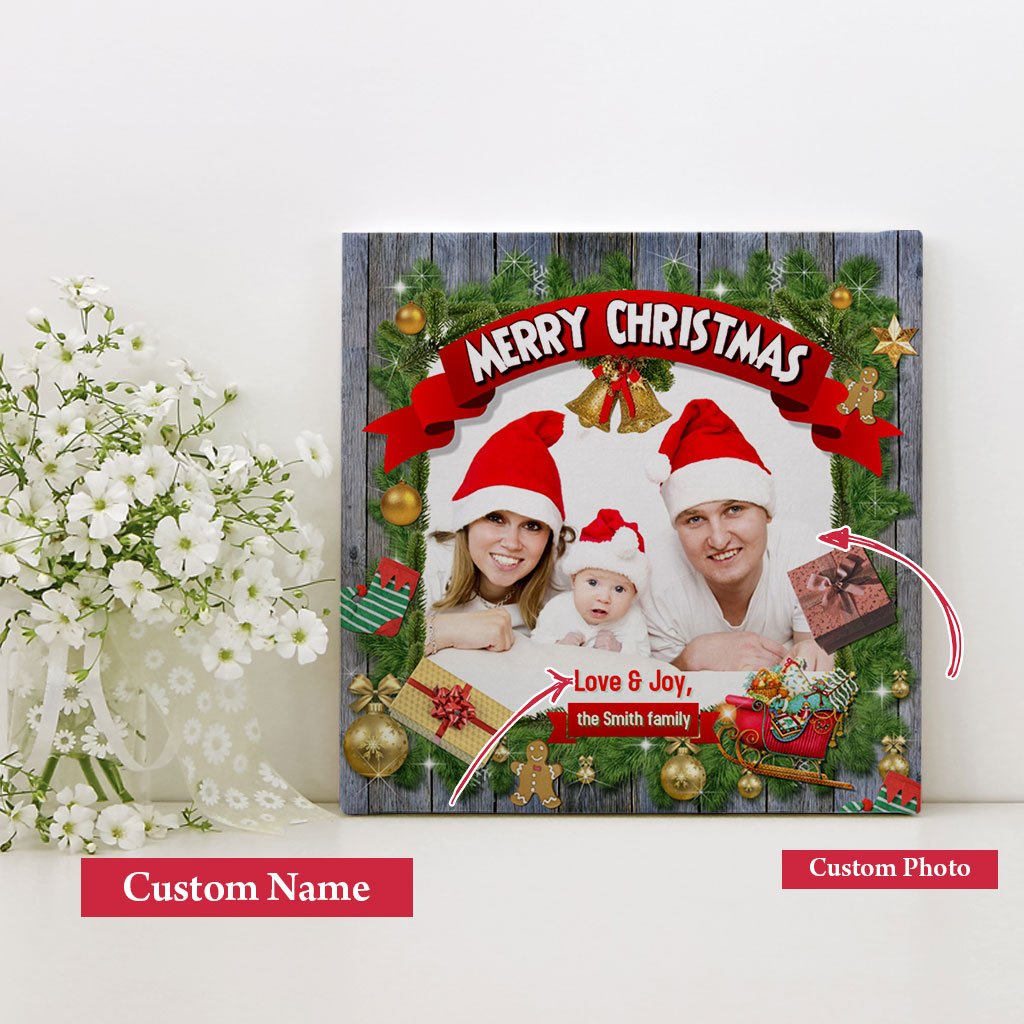 ViticStore™ Customize Image, The Time For Family- Christmas canvas for decor, family gift, home decor, christmas gift