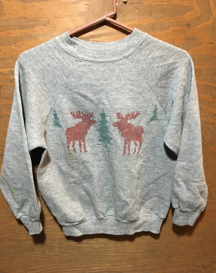 Vintage Des Ann Es 80 Cerf Animal Print 1980 S Gris Crewneck Pull Vintage Des Ann Es 80 Pull Vintage Des Ann Es 80 Petit Shirt