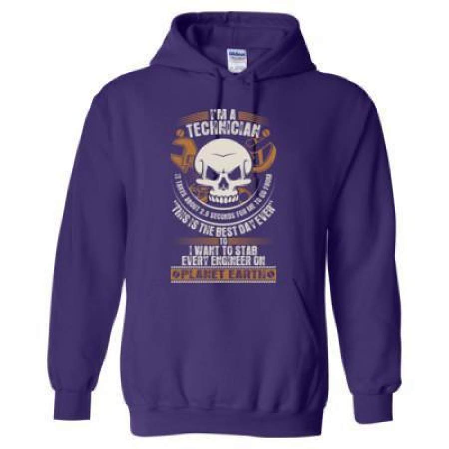 AGR Im A Technician It Takes 2.9 Seconds Engineer On Planet Earth – Heavy Blend™ Hooded Sweatshirt