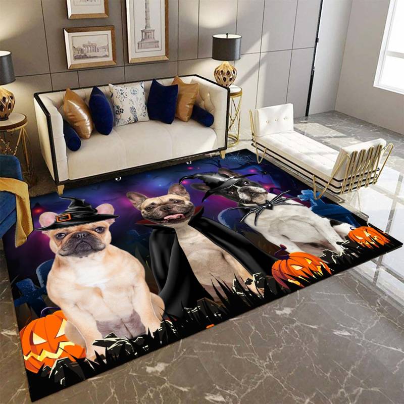 French Bulldog Purple Halloween D1708 Rectangle Rug