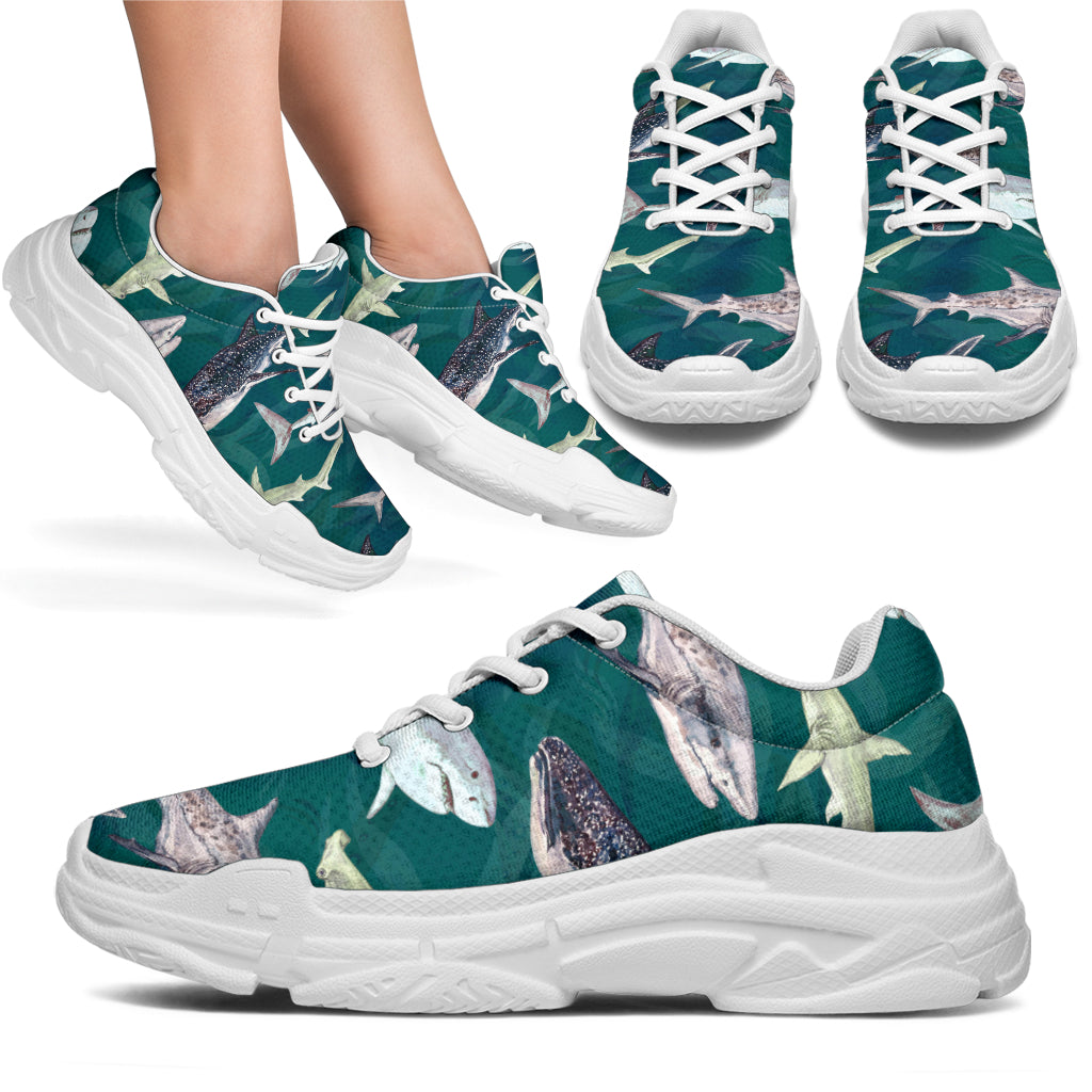 Shark Style Print Chunky Sneakers