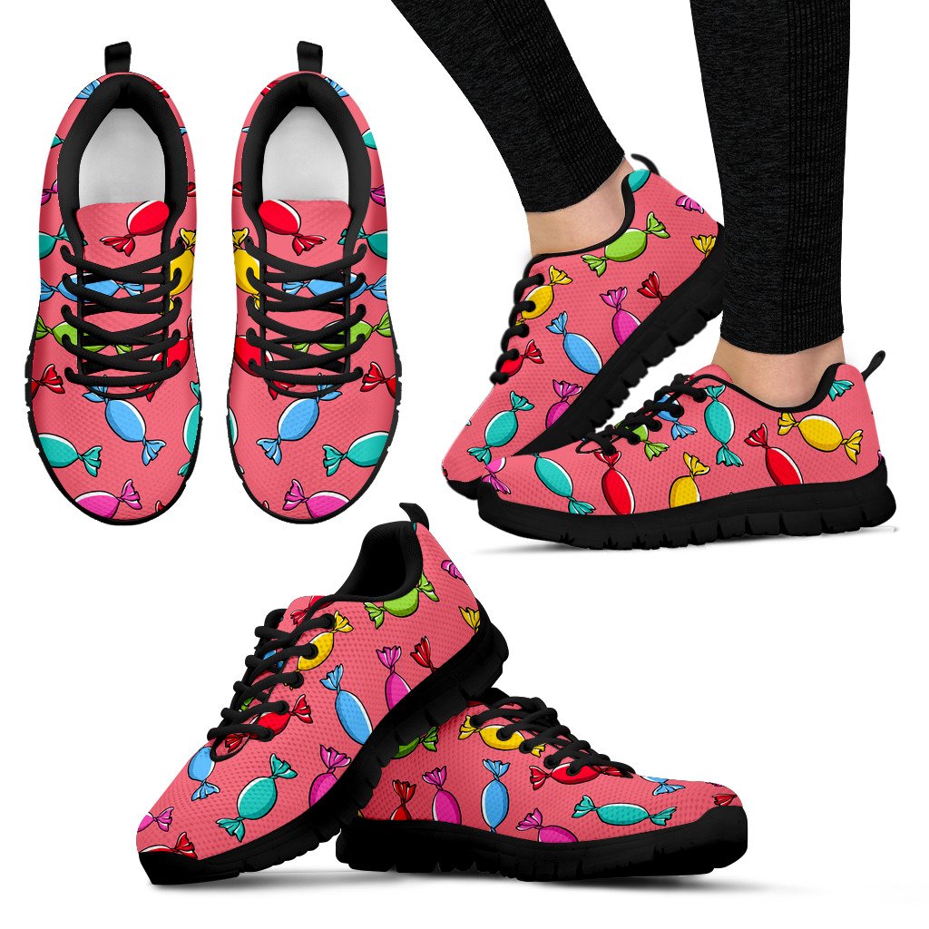 Colorful Wrapped Candy Pattern Women’S Sneaker Shoes