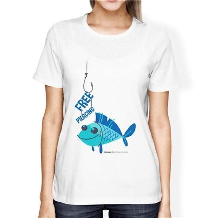 Women Cute Animal Print Blue Fish T-Shirts New Summer O-Neck Female Kawaii T Shirts Graphic Tops Tee Shirt